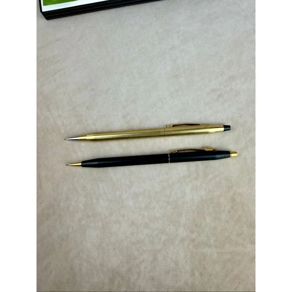 Vintage Cross 12KT Gold Pencil + Cross Chevy Pencil Set with Box READ